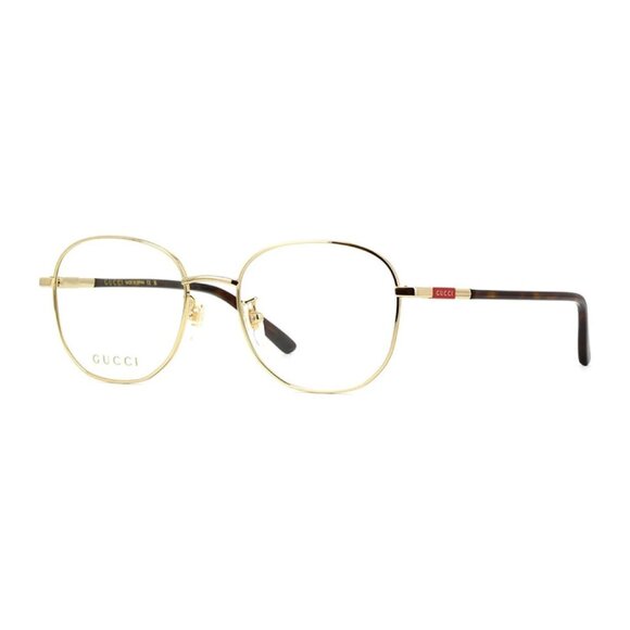 NEW GUCCI EYEGLASSES GOLD/DARK HAVANA MEN EYEWEAR GUCCI GG1352O 004